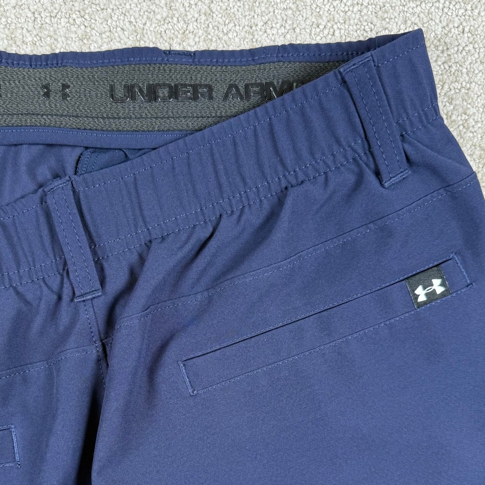 Under Armour Mens 35 Blue Match Play Drive 9" Performance Stretch Golf Shorts